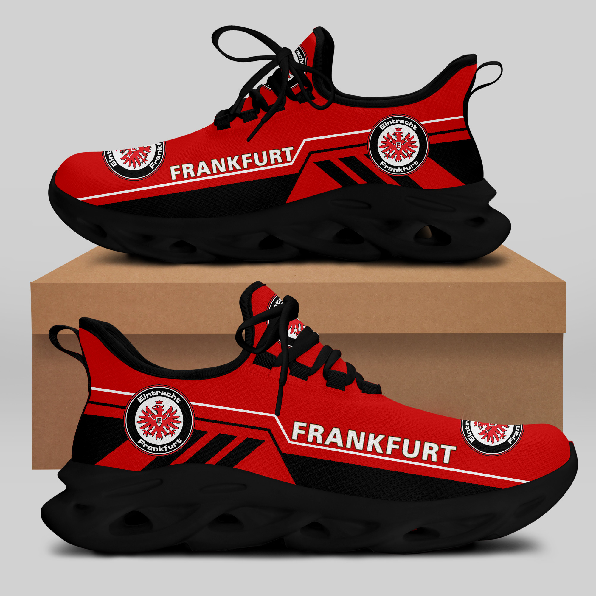 HOT Eintracht Frankfurt Black-Red Clunky Max Soul Sneakers Shoes2