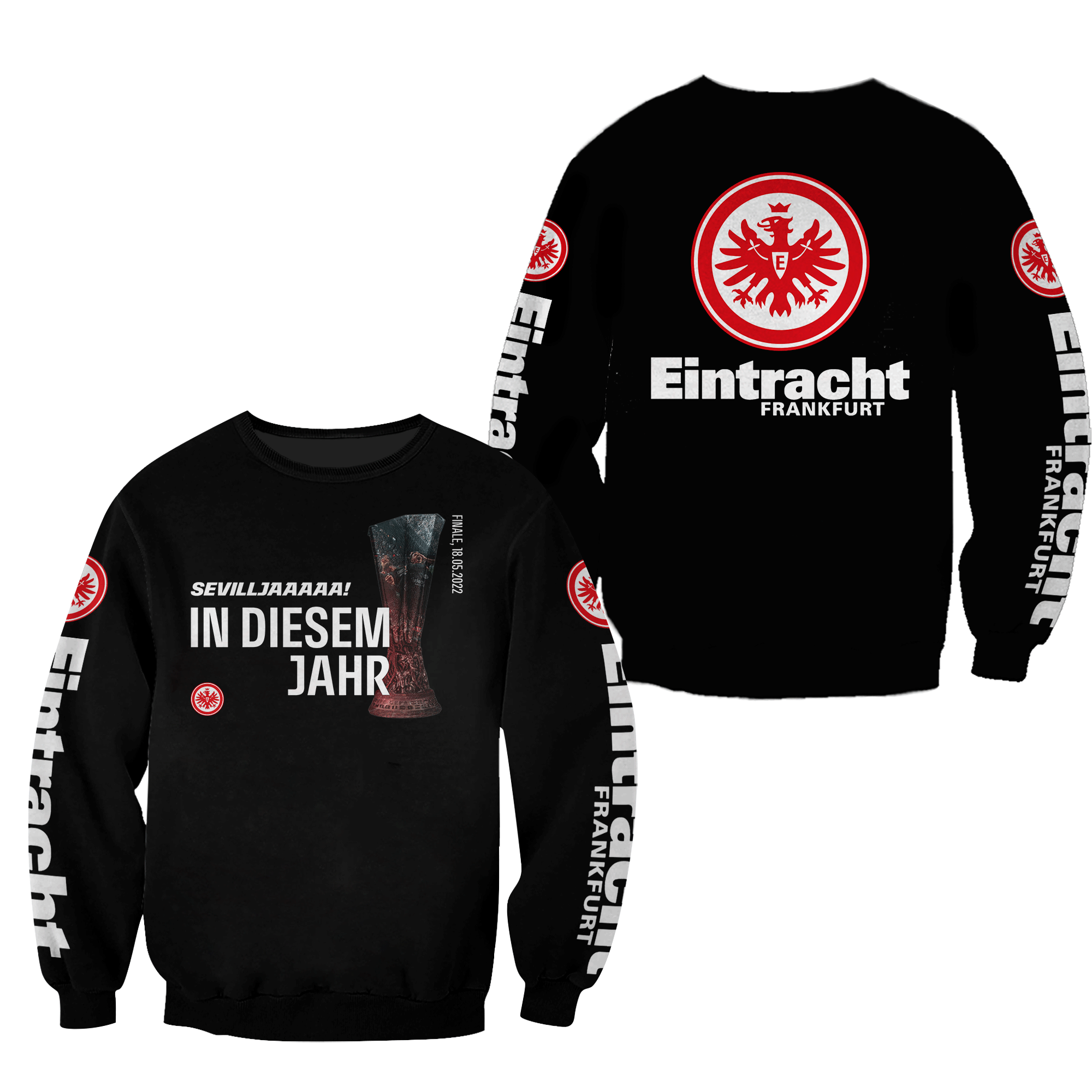 HOT Eintracht Frankfurt Sevilla Diesem Jahr Blacks 3D Print Hoodie, Shirt1