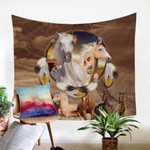 Galloping Wild Horse Wall Hanging Tapestry Dreamcatcher Sheets 3D Animal Wall Blanket Butterfly 150X200 Home Decor