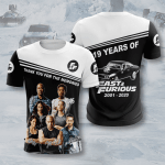 Fast And Furious Movie And Character 19 Anniversary 3D T-Shirt For Men For Women Shirt All Over 3D Printed Shirt 2020