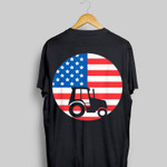 Vintage Tractor American Flag Patriot Farmer Shirt