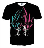 Goku Super Saiyan God Blue Rose T-shirt 3d Graphic Printed 3d T-shirt All Over Print Tee For Men For Women