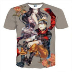 Naruto Hinata And Naruto Couple 3D Printed Naruto T-Shirt Shirt6018