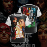 Justice League - You Can'T Save The World Alone Unisex 3D T-Shirt All Over Print Shirt1262