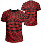 Polynesian Tatau Red T Shirt Ah Jr Hawaiian Shorts Beach Short Sleeve