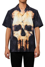 Mens Hawaiian Shirt Skull