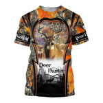 Viticstore™ Deer Hunter Brown Orange & White Shade All Over Printed Xxl T-Shirt For Hunter
