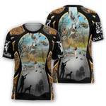 Viticstore™ Hunting Raft Of Ducks 3D- Grey & Brown Shade All Over Printed Xl T-Shirt