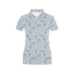 Sakura Bird Print Design Lks304 Women'S Polo Shirt