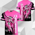 3D Breast Cancer Angel Survivor Hoodie T-Shirt Sweatshirt SU110302