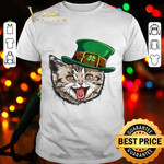 Cat Leprechaun St Patricks Cattys Catricks Day Girls Women shirt