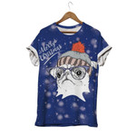 Dog Merry Wear Glasses Christmas Dog Unisex 3D T-Shirt All Over Print OIBPN