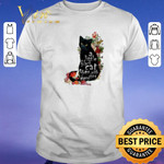 Pretty Flowers a little black cat goes with everything shirt sweater