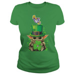 Baby Yoda Star Wars Lucky Shamrock Benedict College Tigers Fans Shamrock Irish St Patricks Day Parody Shirts
