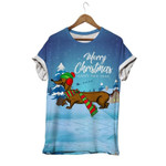 Dachshund With Wool at And Scarf Christmas Dog Unisex 3D T-Shirt All Over Print OIDAD