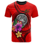 American Samoapolynesian Floral With Seal Red Unisex 3D T-Shirt All Over Print ONBEK