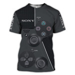 Sony Dualshock 4 T-shirt 3d Sony Dualshock 4 Graphic Printed 3d T-shirt All Over Print Tee For Men For Women