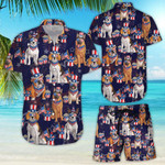 4th Of July USA Independent day With my Dogs hawaii shirt