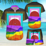 LGBT FLag Color Sun Rising Hawaii Shirt