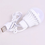 USB LED Bulb 5V 5W Emergency Lamp Low Consumption Camping Tent Light With Hook