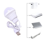 USB LED Bulb 5V 5W Emergency Lamp Low Consumption Camping Tent Light With Hook