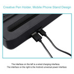 Wireless Charger Mouse Pad with Pen Holder and Moible Phone Holder