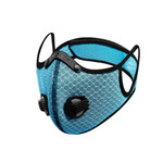 Face Masks Cycling Quick Dry Respirators Sports Mask with Active Carbon Filters Reusable Dustproof Breathable for Outdoor Running Working Blue