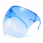 Goggle Sunglasses Visor Plastic Transparent Clear Full Safety Face Shield Mask Anti-fog Fashion Glasses Tinted Lens Protective Eyewear-Gradient Blue