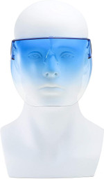 Goggle Sunglasses Visor Plastic Transparent Clear Full Safety Face Shield Mask Anti-fog Fashion Glasses Tinted Lens Protective Eyewear-Gradient Blue