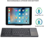 Foldable Wireless Bluetooth Mini Keyboard Rechargeable Portable Touch Keyboard