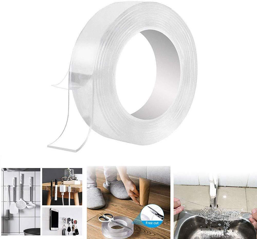 16.4Ft/5M Magic Double Sided Tape Washable Removable and No Trace Reuse