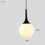 Modern Minimalist Glass Spherical Pendant Lights Creative Personality Nordic Hang Lamp Lighting