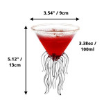 Octopus Jellyfish Tentacles Shaped Cocktail Glass
