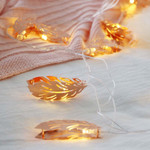 20 LEDs Metal Feather String Light
