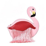 Flamingo Tassel Crossbody Bag