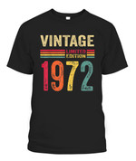 50 Year Old Gifts Vintage 1972 Limited Edition 50th Birthday T-Shirt - Popular Tee - Unisex
