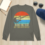 Rock The Test Dont Stress Test Day Funny Testing Day Teacher T-Shirt