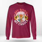 My Body My Choice Floral Uterus Pro Choice Abortion T-Shirt