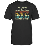 35 Years Of Being Awesome Vintage 1987 Limited Edition Shirt