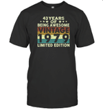 43 Years Of Being Awesome Vintage 1979 Limited Edition Shirt 43th Birthday Gifts Shirt