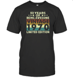 52 Years Of Being Awesome Vintage 1970 Limited Edition Shirt 52nd Birthday Gift Shirt