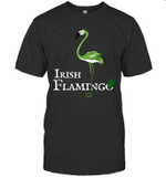 Funky Irish Flamingo Green Bird St Patricks Day Shirt