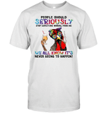 Funny Chicken Hippie People Should Seriously Stop Expecting Normal From Me We All Know Shirt