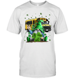 Green Gnomes Bus School Driver And Shamrock St Patrick's Day Shirt