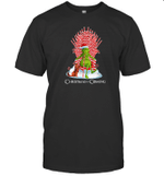 Grinch Is Coming Candy Cane Throne Funny Christmas Parody Shirts