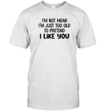 I'm Not Mean I'm Just Too Old To Pretend I Like You Funny Quote Shirt