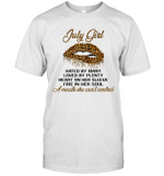 July Girl Hated By Many Loved By Plenty Heart On Her Sleeve Leopard Lips Shirt