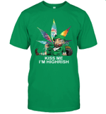 Leprechaun Kiss Me I'm Highrish Patrick's Day Shirt