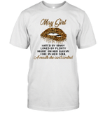 May Girl Hated By Many Loved By Plenty Heart On Her Sleeve Leopard Lips Shirt