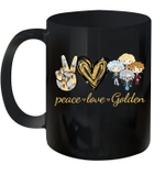 Peace Love The Golden Girls Mug Funny Graphic Tees